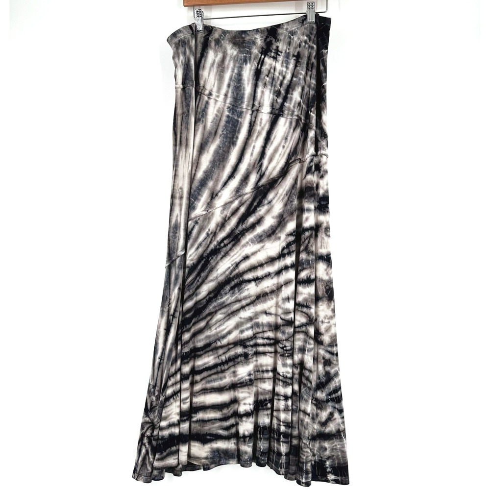 Karen by Karen Kane Maxi Tie Dye Skirt Jersey Knit Large Whimsygoth Boho - Picture 4 of 10